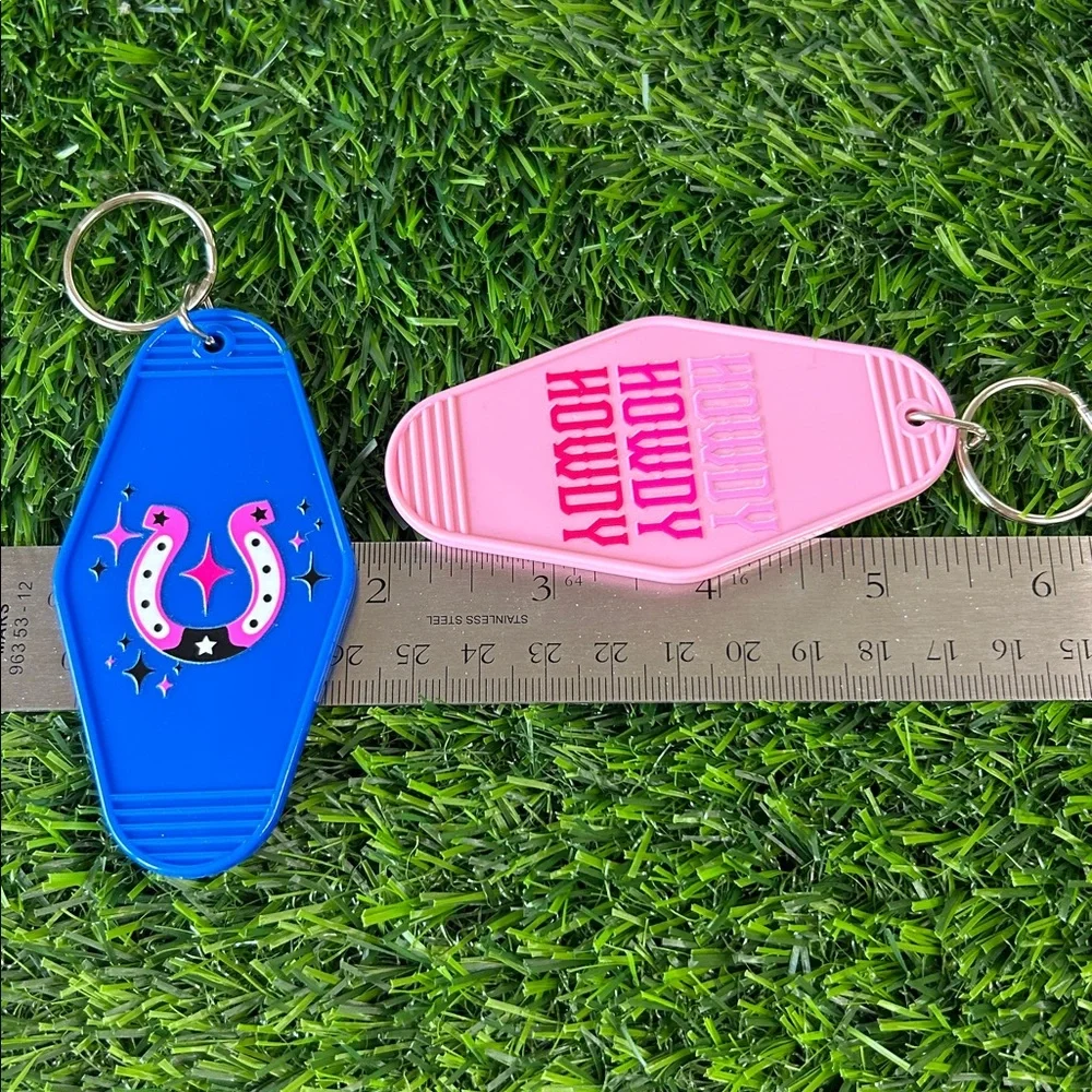 Two Custom Made Key Chain Bag Charms NWOT